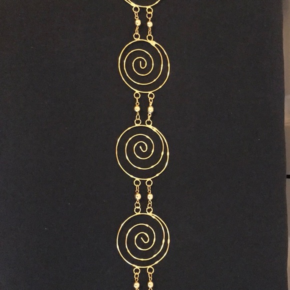 GOLD SWIRL ADJUSTABLE CHAIN LINK BELT. NEW WITH TAG - Picture 2 of 3